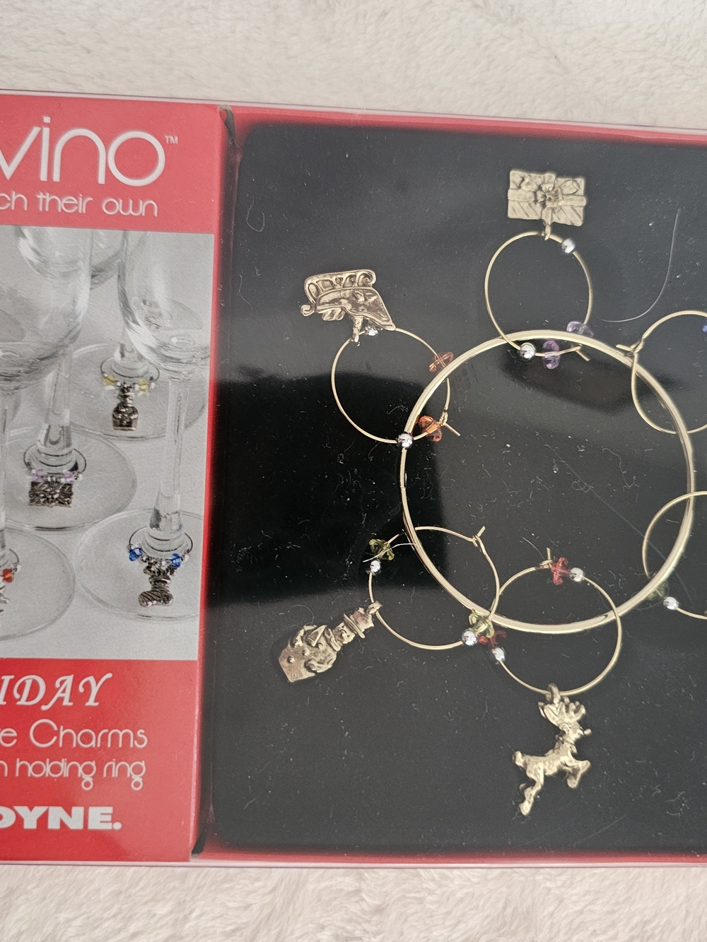 Prodyne "miVino" Holiday Stemware Charms Set